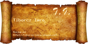 Tiborcz Imre névjegykártya