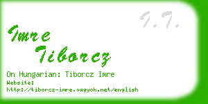 imre tiborcz business card